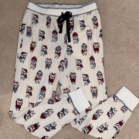 🌸HP🌸 PJ Salvage Holiday French Bulldog Lounge Joggers/Pants! - Picture 4 of 11